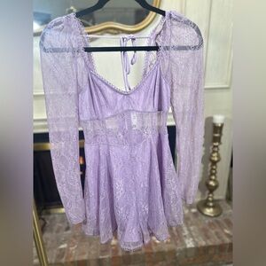 Coquette‎ Lavender Lace Romper – Urban Outfitters NWT Babydoll Corset Sheer S